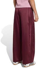 adidas Burgundy Red Satin Joggers - Image 2 of 6