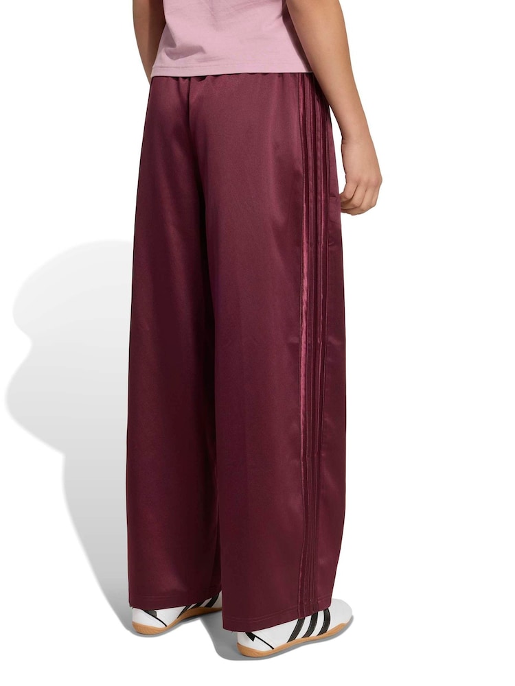 adidas Burgundy Red Satin Joggers - Image 2 of 6 adidas Burgundy Red Satin Joggers - Image 2 of 6