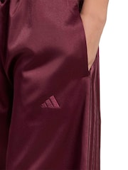 adidas Burgundy Red Satin Joggers - Image 4 of 6
