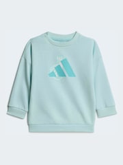 adidas Green Sweat Top & Joggers Set - Image 3 of 7