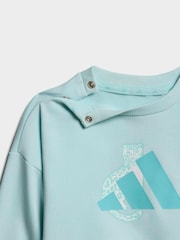 adidas Green Sweat Top & Joggers Set - Image 5 of 7
