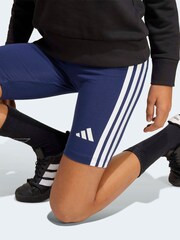 adidas Blue Essentials Biker Shorts Kids - Image 4 of 6