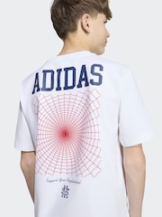 adidas White Spiderman Graphic T-Shirt - Image 2 of 7