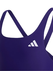 Blau - adidas V-Rücken Badeanzug für Kinder - Bild 2 von 4