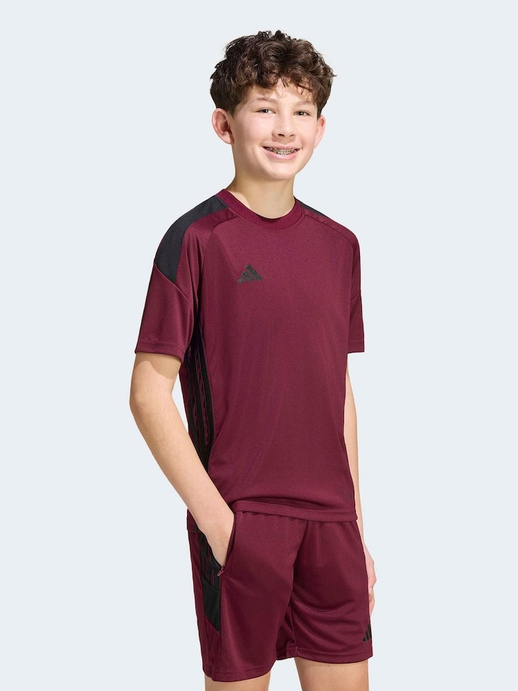 adidas Red Tiro Essentials Jersey T-Shirt - Image 1 of 6 adidas Red Tiro Essentials Jersey T-Shirt - Image 1 of 6