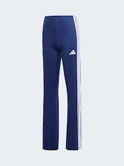 أزرق - بنطلون ضيّق انسيابي بتصميم 3 خطوط تشكيلة Train Essentials من adidas - صورة 1 من 1