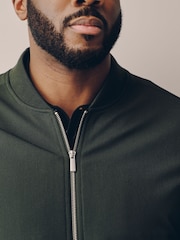 Green Muscle Fit Smart Bomber Jacket - Image 2 of 8