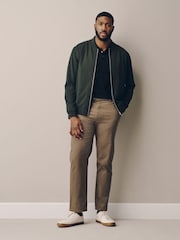 Green Muscle Fit Smart Bomber Jacket - Image 6 of 8