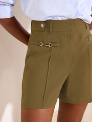 Lipsy Olive Green Olive Tailored Welt Pocket Shorts - Image 4 of 4