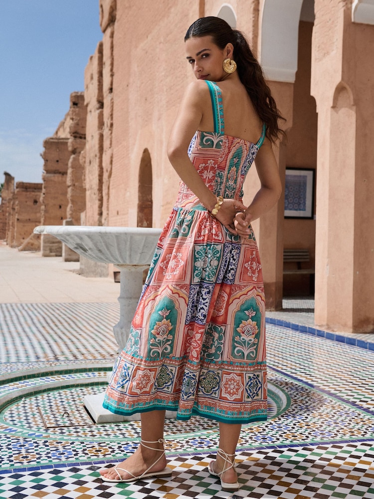 strappy midi summer dresses Light Blue Midi Summer Dress with Strappy Open Back Light Blue / Large