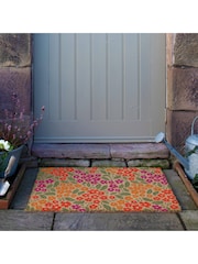 Artsy Mats Brown Floral Pattern Doormat - Image 4 of 12
