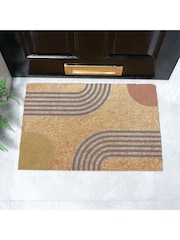 Artsy Mats Brown Colour Abstract Doormat - Image 1 of 11