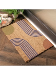 Artsy Mats Brown Colour Abstract Doormat - Image 2 of 11