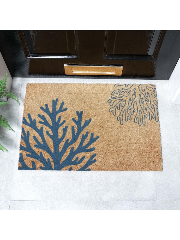 Artsy Mats Brown Coral Doormat - Image 1 of 11 Artsy Mats Brown Coral Doormat - Image 1 of 11