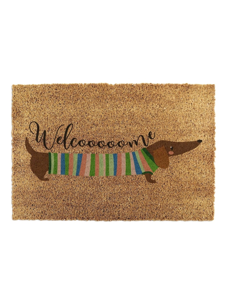 Artsy Mats Brown Welcome Sausage Dog Doormat - Image 12 of 12 Artsy Mats Brown Welcome Sausage Dog Doormat - Image 12 of 12