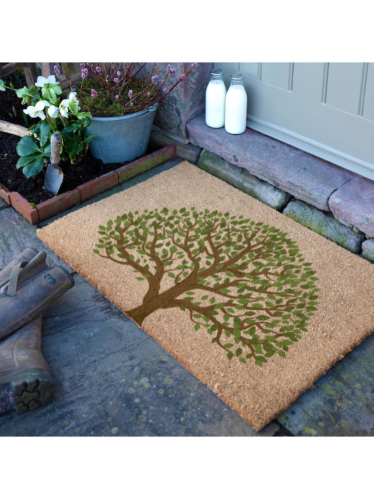 Artsy Mats Brown Tree of Life Doormat - Image 1 of 10 Artsy Mats Brown Tree of Life Doormat - Image 1 of 10