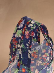 Cath Kidston Navy Butterfly Bloom Clip On Bag Charm with Foldaway Shopper - Image 3 of 4
