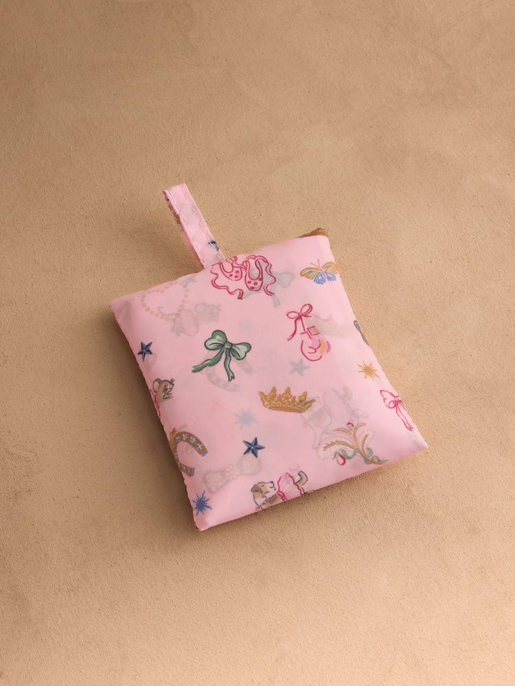 Cath Kidston Pink Centre Stage Print Foldaway Shopper - Image 2 of 4
