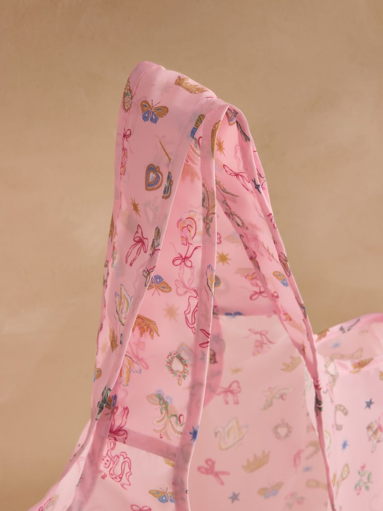 Cath Kidston Pink Centre Stage Print Foldaway Shopper - Image 4 of 4