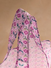 Cath Kidston Lilac Purple Graphic Flower Print Foldaway Shopper Bag - Image 4 of 4