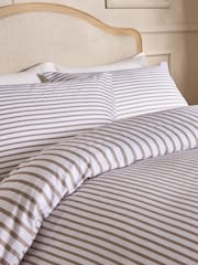Natural Reversible Duvet Cover and Pillowcase Set - Image 2 of 5