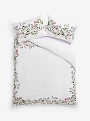 Natural 200TC Sateen Robins Christmas Duvet Cover And Pillowcase Set - Image 4 of 4
