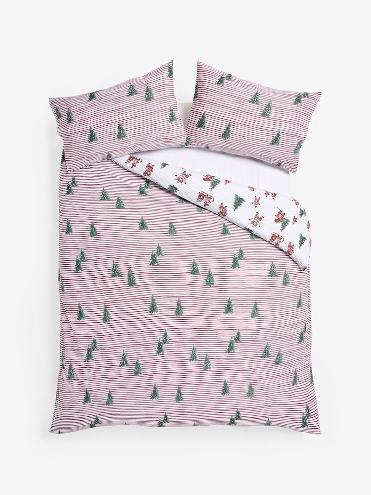 Grey Hamish Ski Scene Christmas Reversible Duvet Cover and Pillowcase Set - Image 4 of 4 Grey Hamish Ski Scene Christmas Reversible Duvet Cover and Pillowcase Set - Image 4 of 4