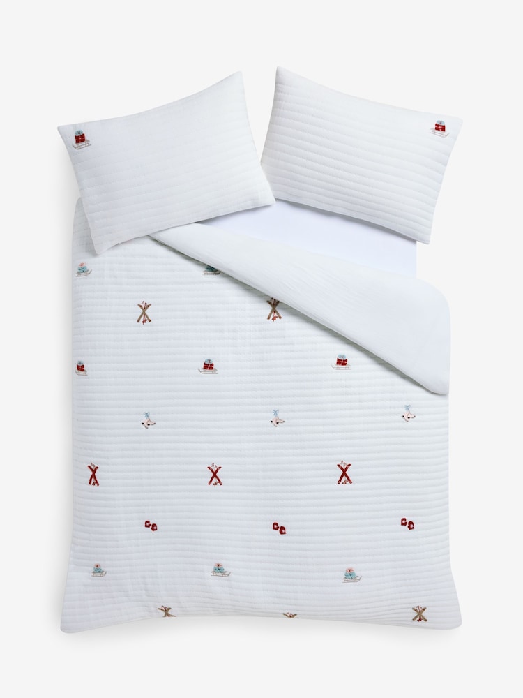 Qış Alp Tufted Naxışlı Duver Üzlüyü və Yastıq Üzü Dəsti - 5şəkildən 5 şəkil