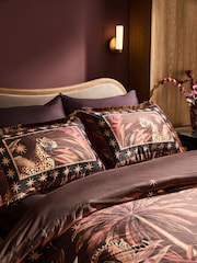 Brown Jungle Leopard Velvet Duvet Cover and PIllowcase Set - Image 4 of 6