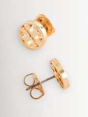 Tory Burch Gold Tone Icon Stud Earrings - Image 2 of 3