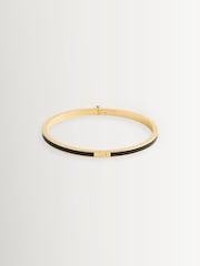 Tory Burch Black Forget Me Not Enamel Stud Earrings - Image 1 of 1