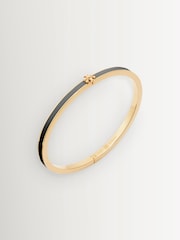 Tory Burch Black Forget Me Not Enamel Stud Earrings - Image 2 of 3