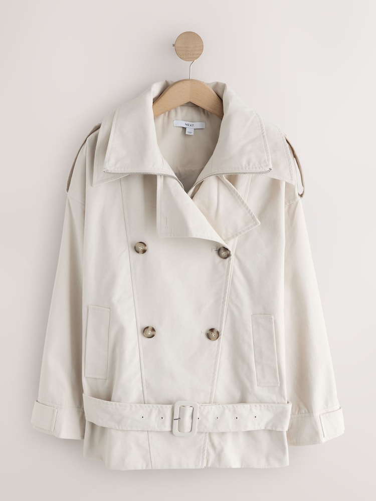 Sand Low Belted Trench Coat - Image 1 of 3 Sand Low Belted Trench Coat - Image 1 of 3