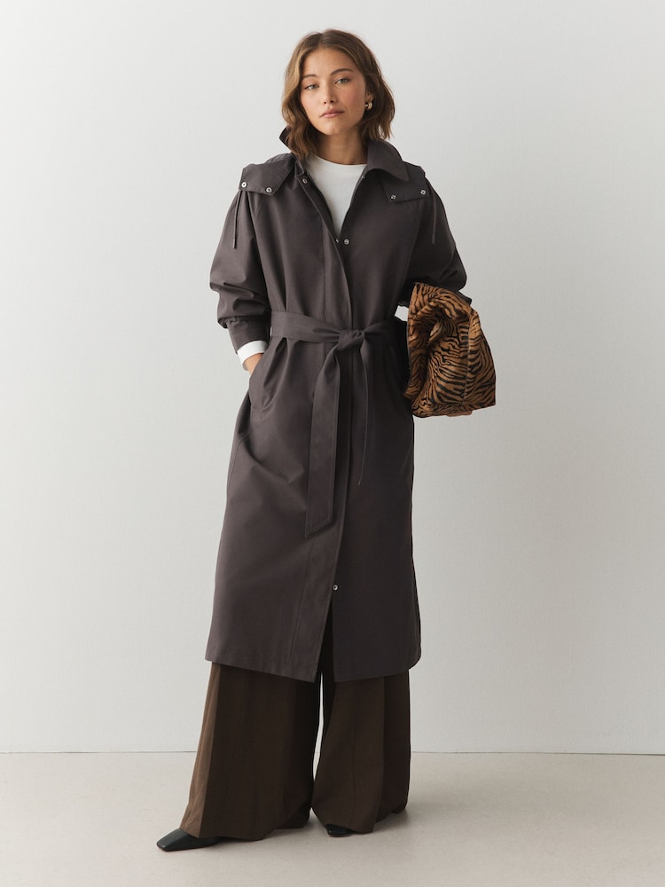 Mocha Brown Water Proof Trench Coat - Image 1 of 9 Mocha Brown Water Proof Trench Coat - Image 1 of 9