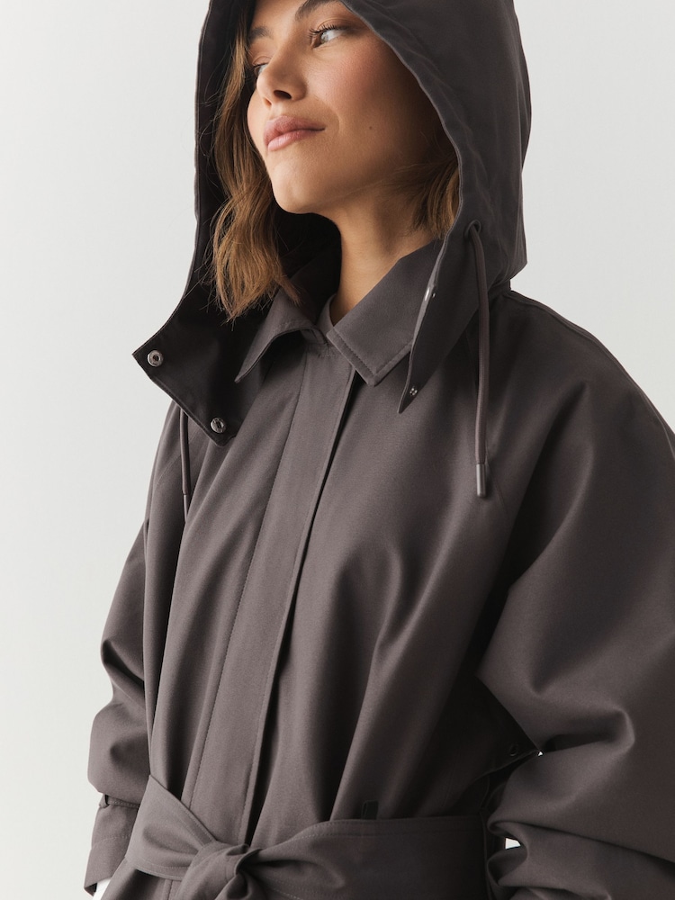 Mocha Brown Water Proof Trench Coat - Image 2 of 9 Mocha Brown Water Proof Trench Coat - Image 2 of 9