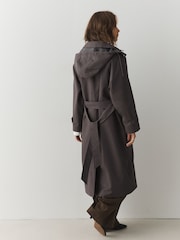 Mocha Brown Water Proof Trench Coat - Image 4 of 9