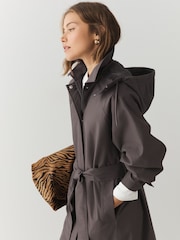 Mocha Brown Water Proof Trench Coat - Image 5 of 9