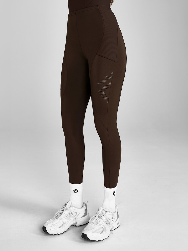 Aztec Diamond Brown Core Leggings - Image 1 of 4 Aztec Diamond Brown Core Leggings - Image 1 of 4