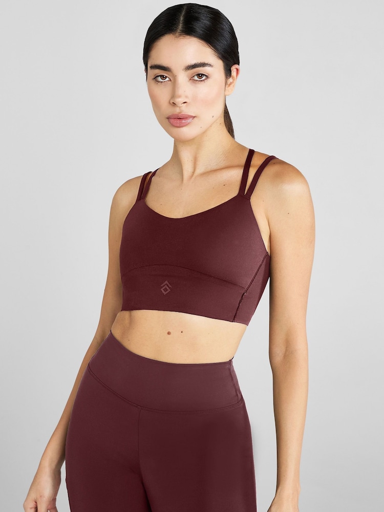 Aztec Diamond Red Bonded Sports Bra - Image 1 of 5 Aztec Diamond Red Bonded Sports Bra - Image 1 of 5