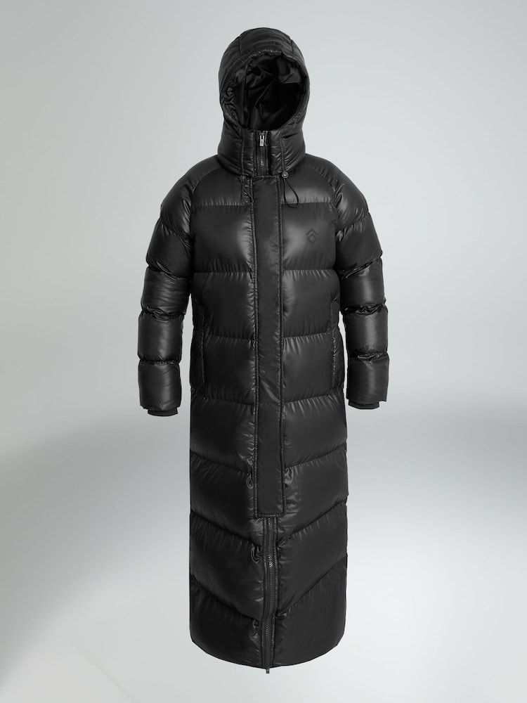 Aztec Diamond Black Heavy Quilted Long Puffer Coat - Image 7 of 7 Aztec Diamond Black Heavy Quilted Long Puffer Coat - Image 7 of 7