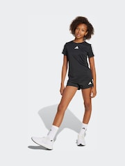 adidas Black Training Essentials 3-Stripes Kids T-Shirt - Image 3 of 6