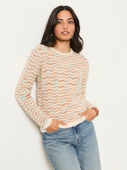 FatFace Vasti Natural Knitted Pattern Jumper - Image 4 of 6