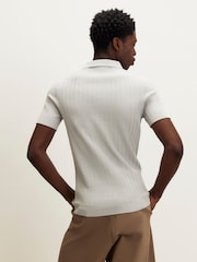 River Island Muscle-Fit Geripptes Polo-Shirt - Bild 4 von 5