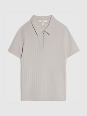 River Island Muscle-Fit Geripptes Polo-Shirt - Bild 5 von 5