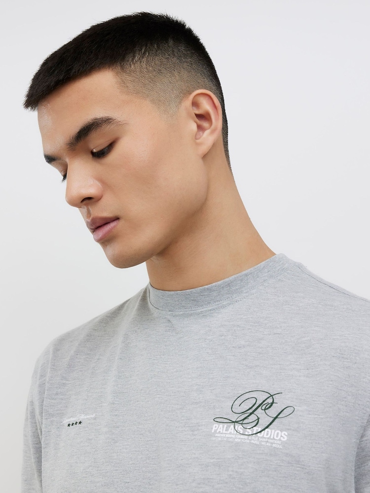 River Island Grey Regular Fit Palais Studios T-Shirt - Image 4 of 4