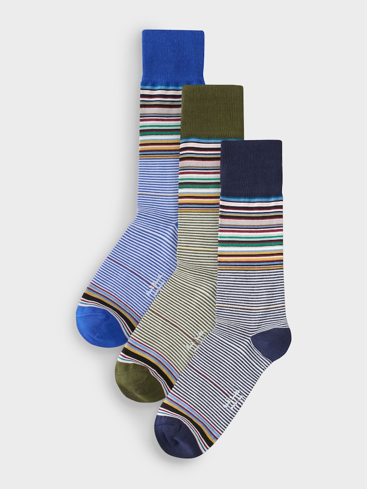 PS Paul Smith Black Stripe 3 Pack Socks - Image 1 of 4