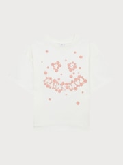 PS Paul Smith White Daisy Smiley Face Graphic Print T-Shirt - Image 1 of 2