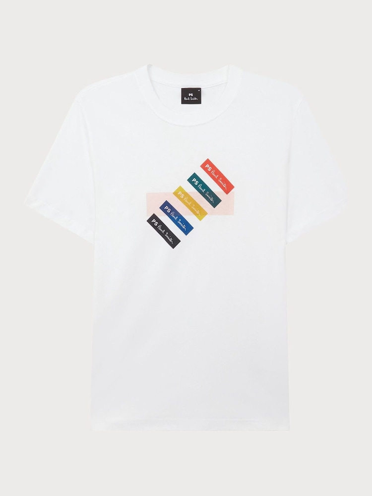 PS Paul Smith White Graphic Print T-Shirt - Image 1 of 1