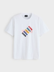 PS Paul Smith White Graphic Print T-Shirt - Image 5 of 5