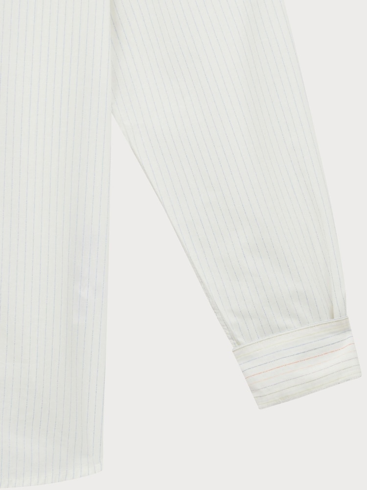 PS Paul Smith White Striped Regular Fit Long Sleeve Shirt - Image 8 of 8 PS Paul Smith White Striped Regular Fit Long Sleeve Shirt - Image 8 of 8